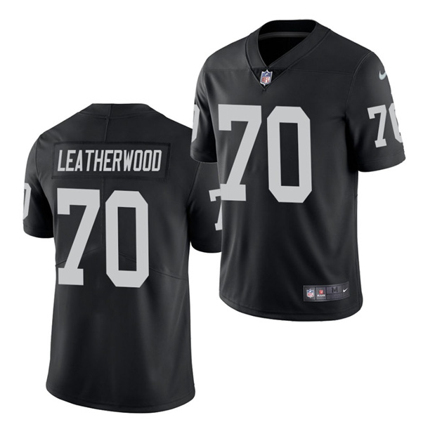 Men's Las Vegas Raiders #70 Alex Leatherwood Black NFL 2021 Draft Vapor Untouchable Limited Stitched Jersey Men's Las Vegas Raiders #70 Alex Leatherwood Black NFL 2021 Draft Vapor Untouchable Limited Stitched Jersey